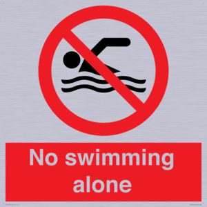 No swimming alone